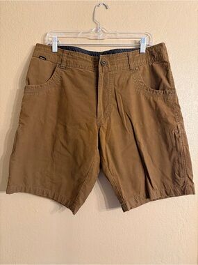 KUHL Radikl Hiking Shorts Men’s 34 Brown Vintage Patina Dye Stretch